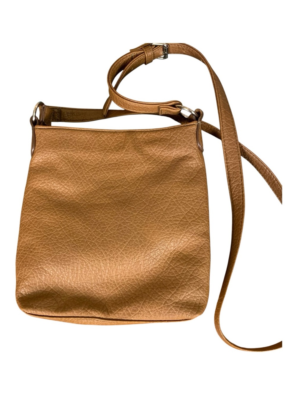 Nine West Tan Faux Leather Crossbody‎ Bag Adjustable Strap Travel Errands - Picture 3 of 9